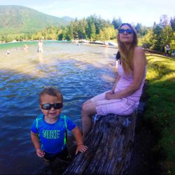 Taylor Kids at Lake Cushman beach 3