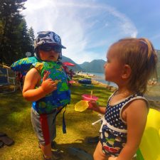 Taylor Kids at Lake Cushman beach 2