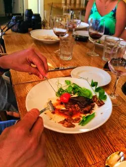 Braised Wagyu beef and tomato destination dining Pretty Fork Inn at Ships Bay Orcas Island 2