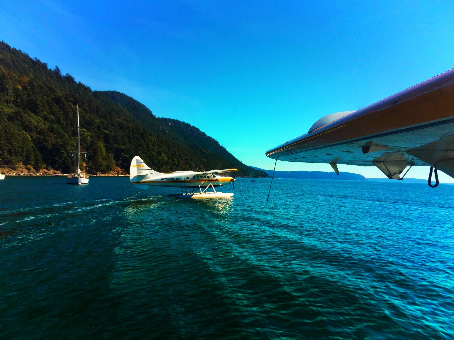 Kenmore Air seaplanes in harbor at Orcas Island Rosario Resort 1