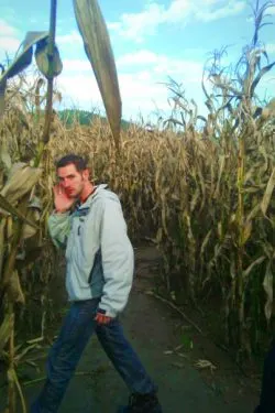 Taylor family in corn maze Fall Traditions