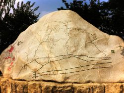 map-carved-into-rock-at-huashan-death-plank-hike-shaanxi-1