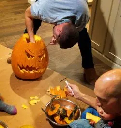 Taylor Family Pumpkin Carving Fall Traditions