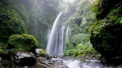 Waterfall in Rinjani National Park Lombok Indonesia