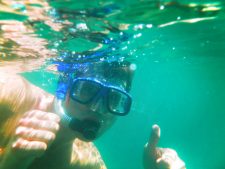 Chris Taylor snorkeling in Chileno Bay Cabo San Lucas