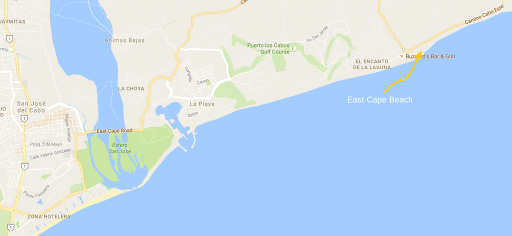 East Cape Beach San Jose del Cabo Map