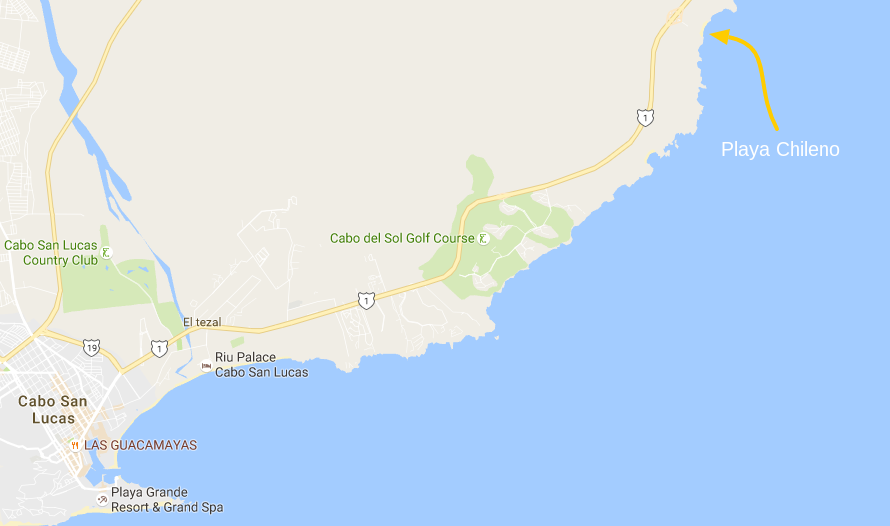 Chileno Beach Cabo San Lucas Map