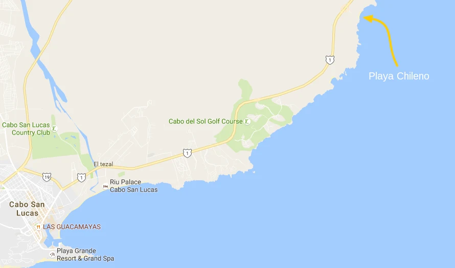 Chileno Beach Cabo San Lucas Map