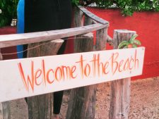 Beach sign at Cabo Pulmo National Park