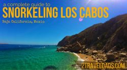 Snorkeling in Cabo San Lucas and the surrounding areas is incredible with diverse wildlife and snorkeling experiences. Perfect for family travel and fun. 2traveldads.com
