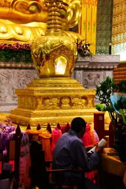 Buddhist monk doing prayer scrolls in Famen Temple Baoji 1