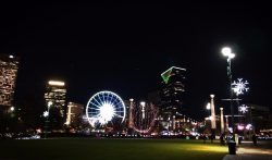 Centennial Park Atlanta with Skyview at night 1