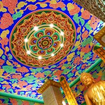 Golden Buddha and Colorful ceiling at Famen Temple Baoji 8