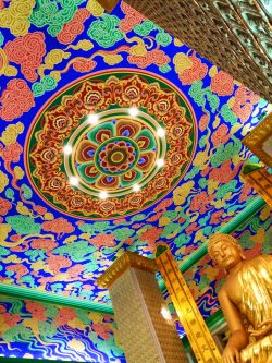 Golden Buddha and Colorful ceiling at Famen Temple Baoji 8