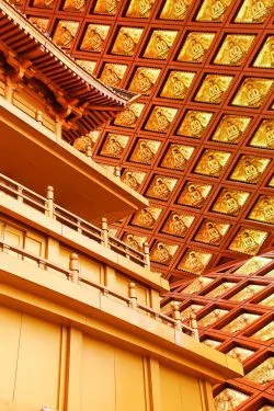 Golden Gilded Buddha Ceiling in Famen Temple Pagoda 1