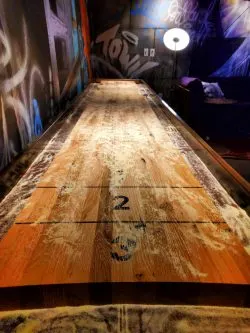 Hotel Vintage Portland lobby shuffleboard table 1