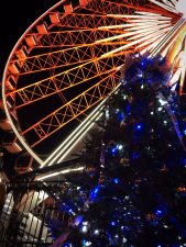 Skyview Atlanta ferris wheel at night 6