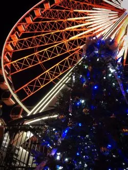 Skyview Atlanta ferris wheel at night 6