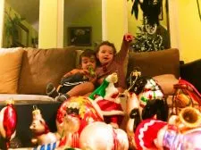 Taylor Family decorating Christmas tree 2016 2