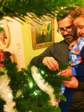 Taylor Family decorating Christmas tree 2016