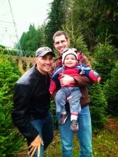 Taylor Family portrait getting Christmas Tree 2012