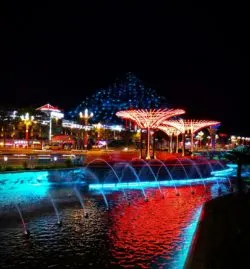Baoji Colorful Fountains at Night Shaanxi 4