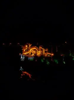 Baoji Colorful Golden Dragon at Night Shaanxi 1