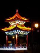 Baoji Colorful Lit Pagoda at Night Shaanxi 1