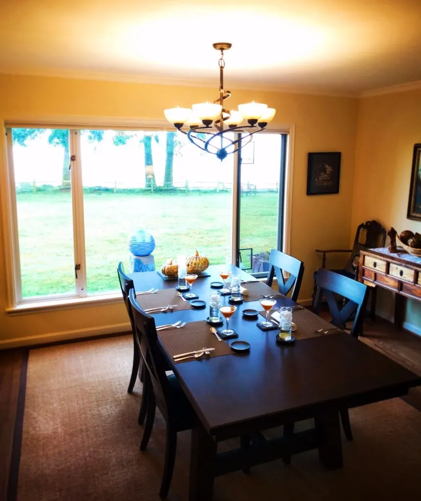 Breakfast set up at Domaine Madeleine Port Angeles 1