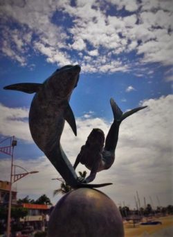 Dolphin Mermaid statue La Paz Mexico