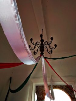 Mexican streamers in Historical building in La Paz BCS Mexico 2