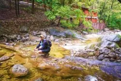 Rob Taylor in the River at Taibai Mountain National Park Shaanxi 1