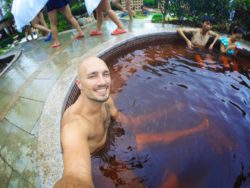 Rob Taylor in wine bath at Taibai Mountain Hot Springs Resort Baoji 1
