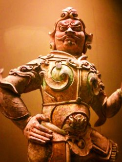 Buddhist warrior statue in Xian Cultural History Museum