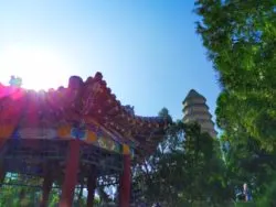 Colorful Chinese Gazebo at Baota Pagoda Yanan Shaanxi 5