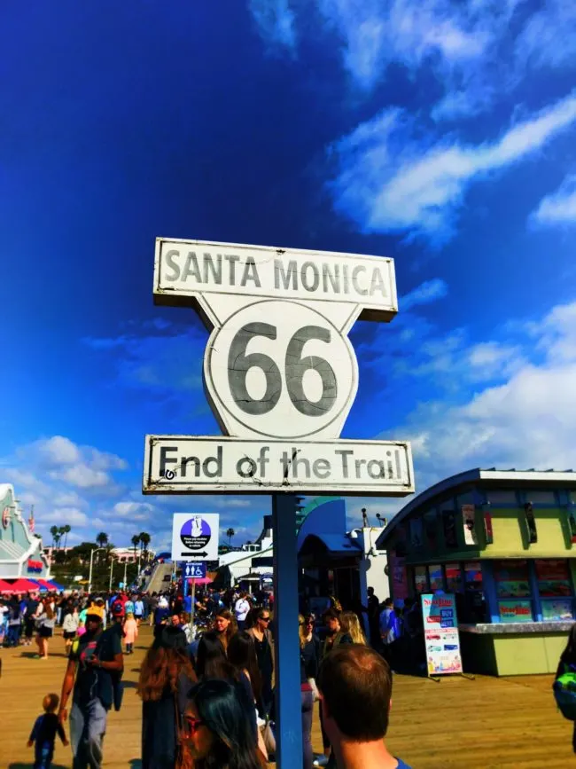 End of Route 66 Sign Santa Monica Pier 2