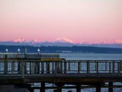 Glacier Peak from Port Townsend sunset 1