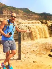 Rob Taylor at Hukou Falls National Park Shaanxi Province 2