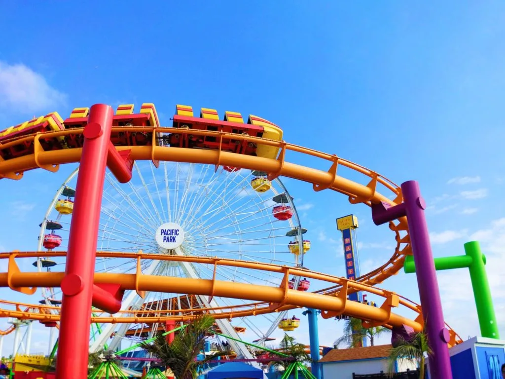 Rollercoaster at Pacific Park Santa Monica Pier 1