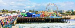 The Santa Monica Pier is one of the most iconic sights on the West Coast, and though loaded with tourists, is the perfect plan for an afternoon in the Los Angeles area. From the beach to the ferris wheel nothing could be more Southern California. 2traveldads.com