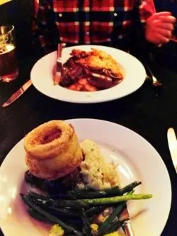 Steak with Bleu Cheese Onion Rings Alchemy Bistro Port Townsend 1