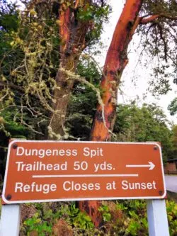 Trailhead sign Dungeness Spit National Wildlife Refuge Sequim 1