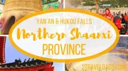 There is more to Shaanxi Province than Xi'an and the Terracotta Army. Northern Shaanxi Province is home to Hukou Falls National Park and the beautiful, historic city of Yanan. Pagodas, farmland and waterfalls await in Northern Shaanxi Province. 2traveldads.com