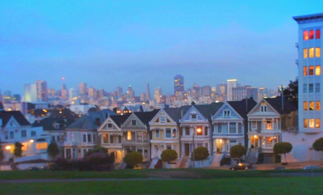 Alamo Square at Sunset San Francisco 1