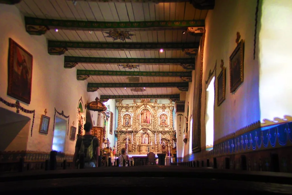 Inside Church at Mission San Juan Capistrano 1