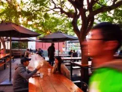 Outdoor beer garden space at Grand Central Market Los Angeles 1