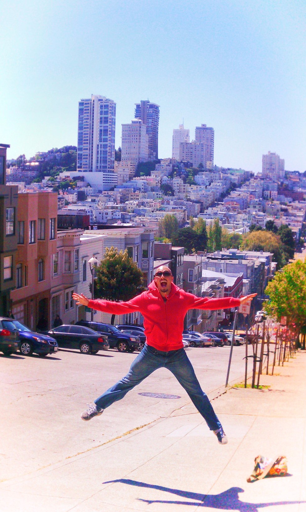 Rob Taylor jumping on Telegraph Hill San Francisco 1