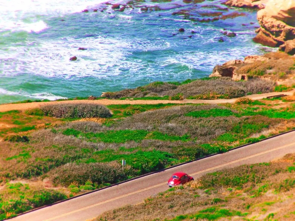 Vintage VW Bug at Cabrillo National Monument 1