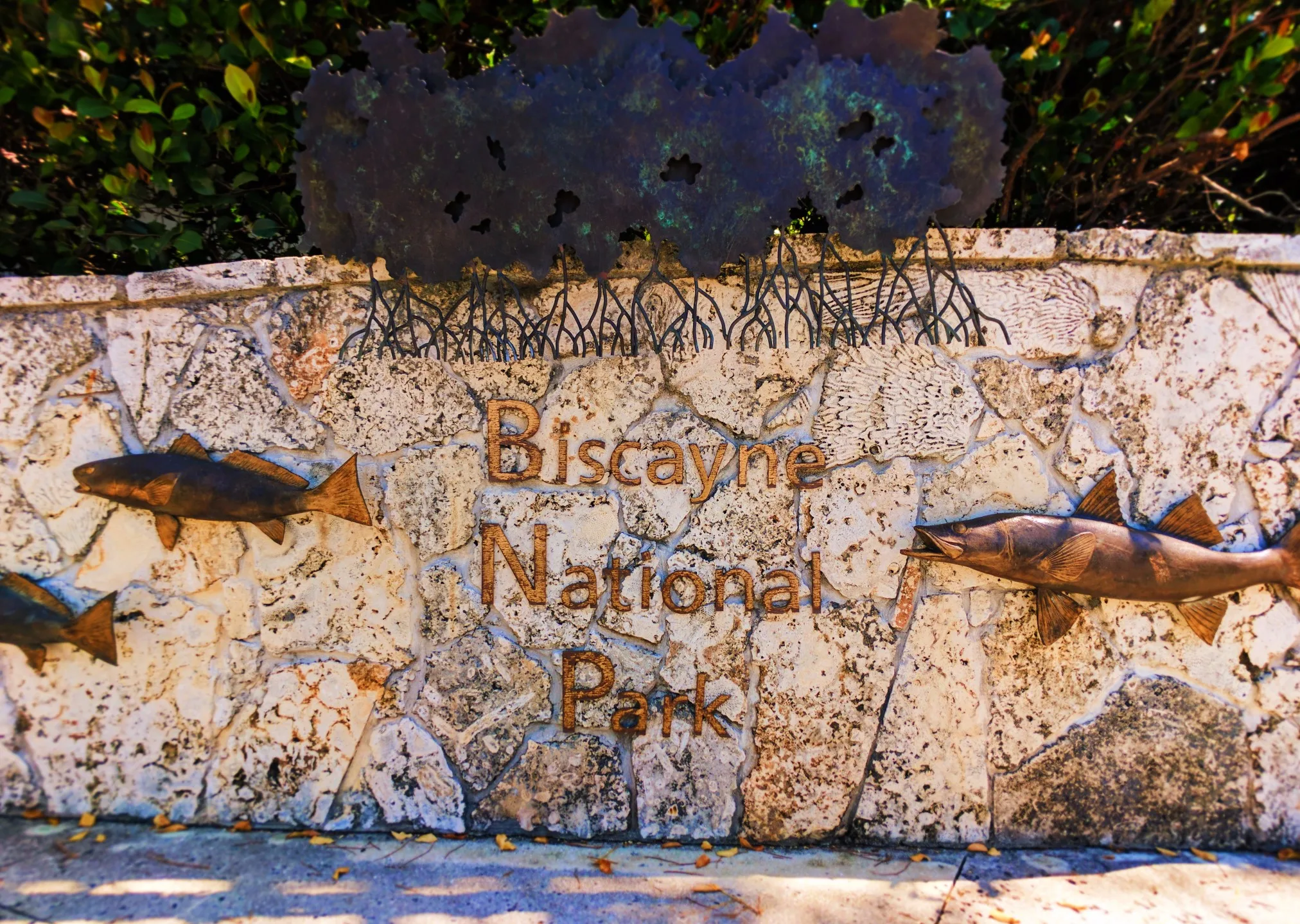 Entrance sign at Biscayne National Park 1