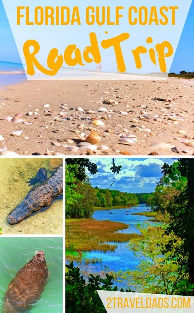A Florida Gulf Coast road trip is full of unique nature, beautiful beaches and wildlife unlike anywhere. Manatees and pristine springs make unforgettable family travel moments. 2traveldads.com